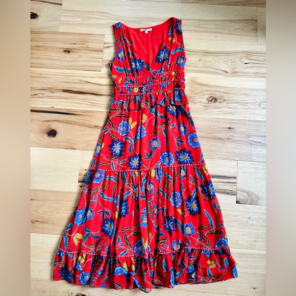 Rebecca Minkoff Red Floral Lucy Dress sz 2 EUC - Picture 12 of 16